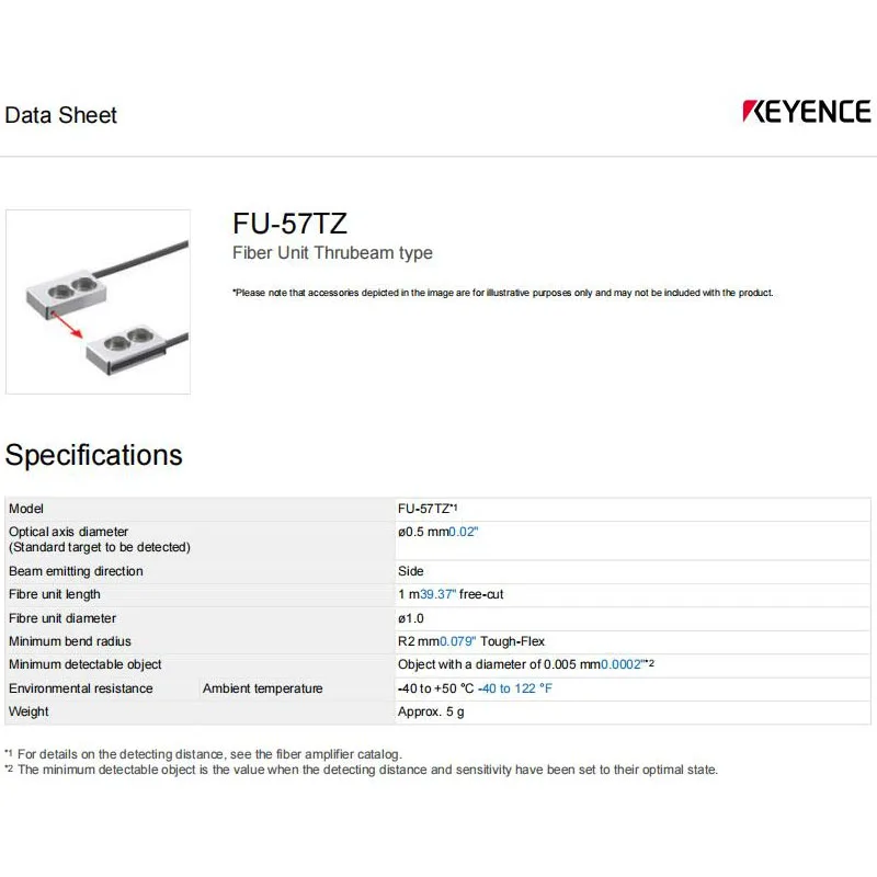 Brand New Genuine FU-57TZ KEYENCE Flat-Panel Bracket Type Optical Fiber Sensor