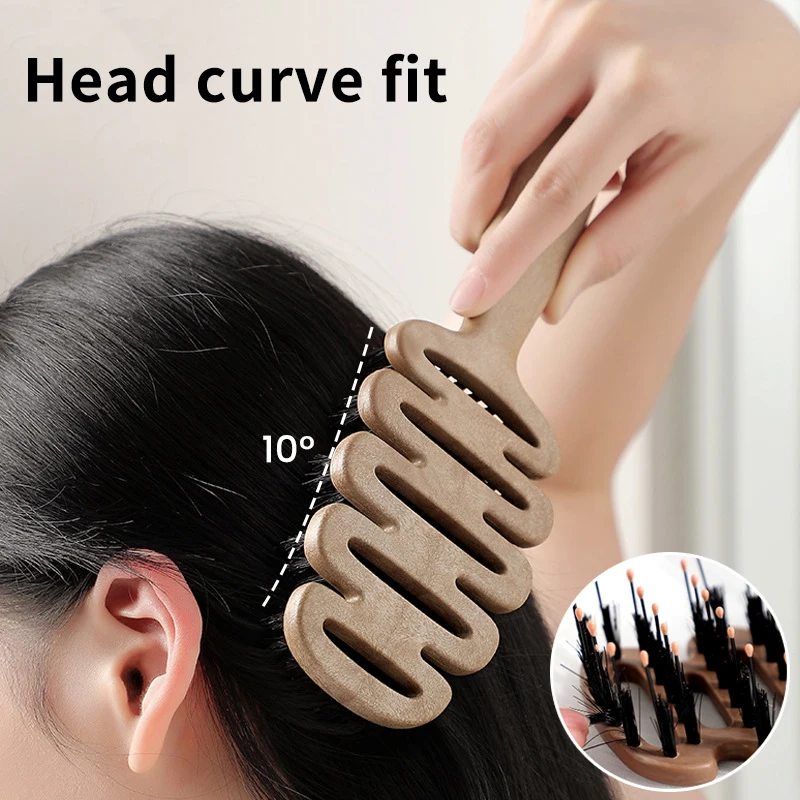 

Hair Care Brush Head Scalp Massage Bristle&Nylon Comb Women Wet Curly Detangle Hairbrush For Salon Hairdressing Styling Tools