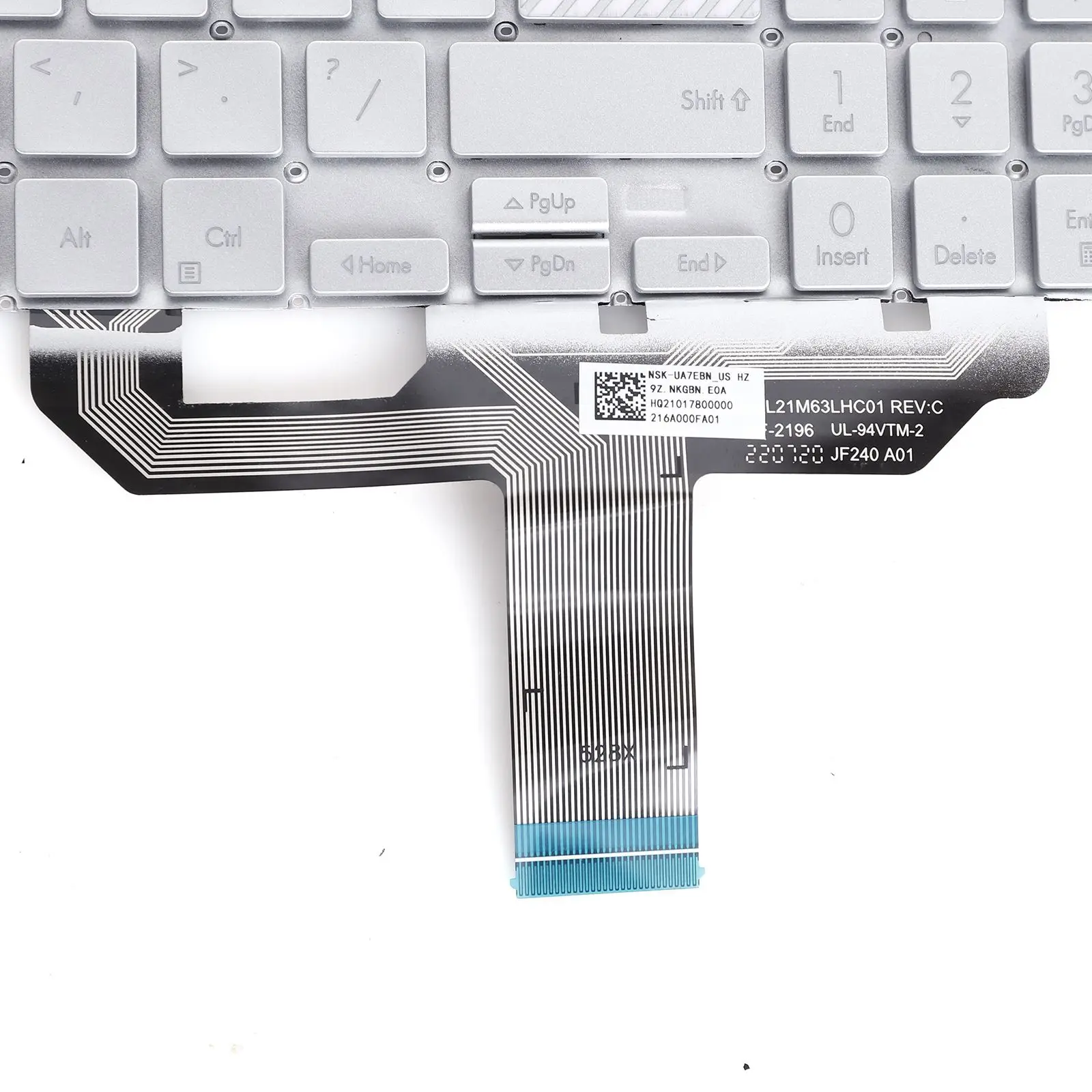 Teclado de laptop americano para ASUS X1502 prata