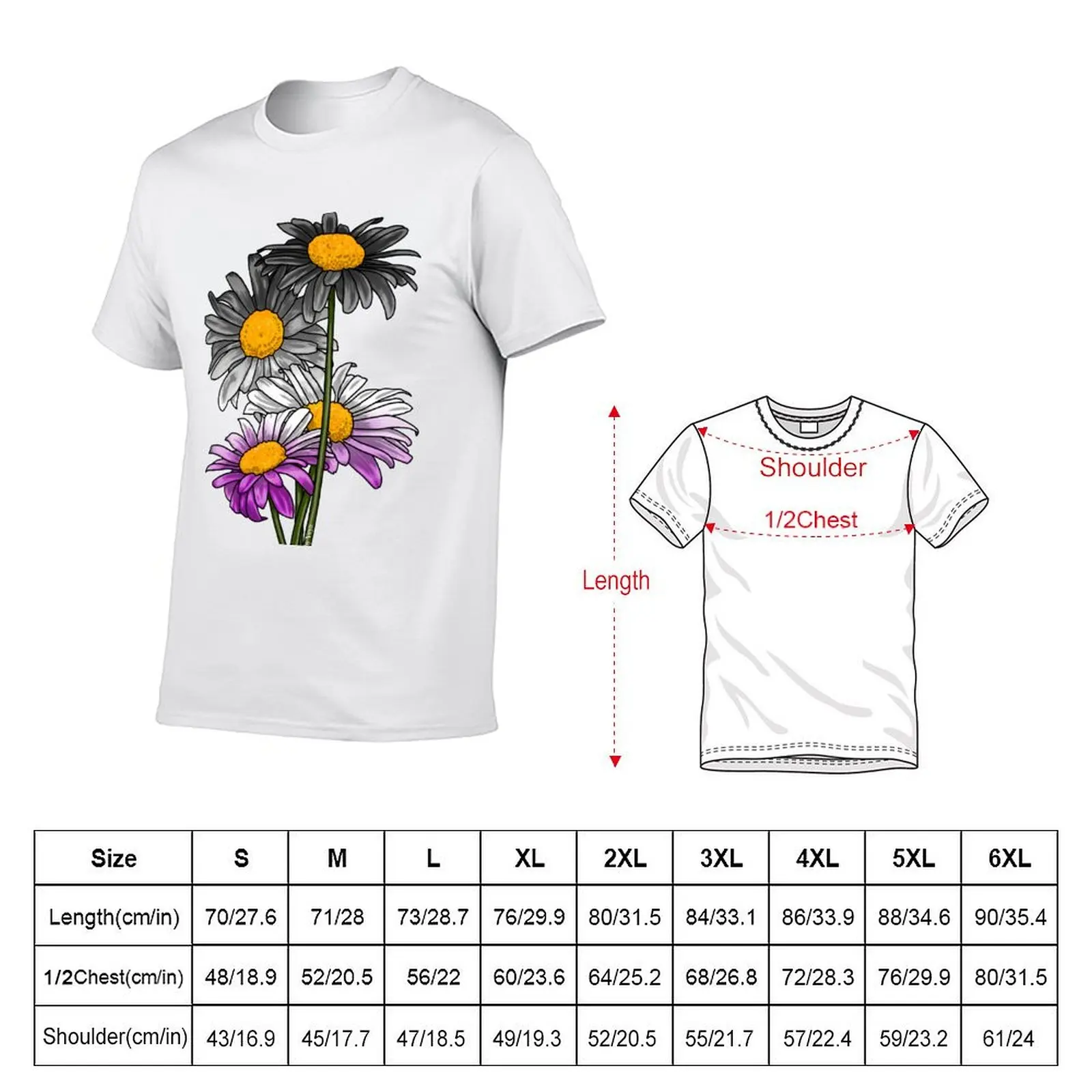 Daisies Ace T-Shirt Lightweight Casual Summer T-Shirt