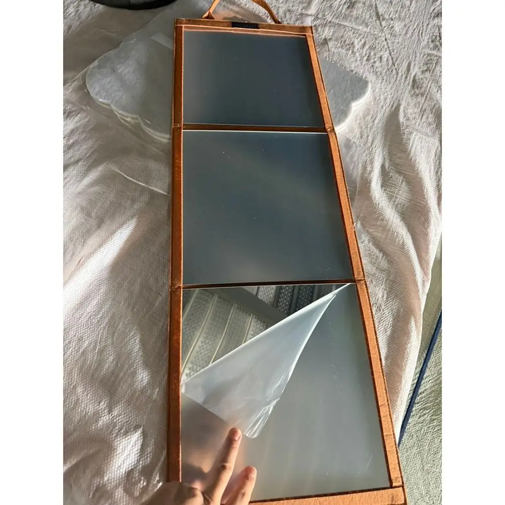 Foldable Full Body Mirror Shatterproof Wall-Mounted Travel Mirror Multifunctional Anti Drop Makeup Mirror Dormitory