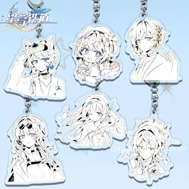 

6 шт. Honkai: Star Rail Firefly Cifera брелок для косплея женский групповой идол реквизит аниме ювелирные изделия подарки аксессуары для костюмов на Хэллоуин