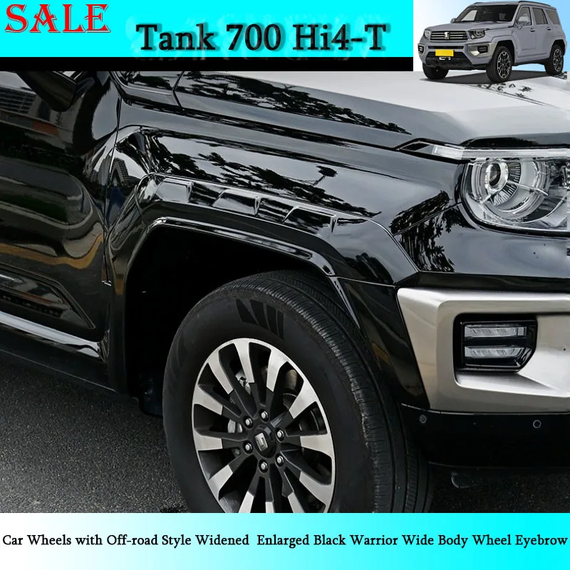 Fit for Tank 700Hi4-T Car Wheels with Off-road Style Widened  Enlarged Black Warrior Wide Body Wheel Eyebrow Car Exterior Parts