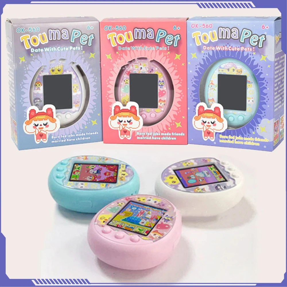 Tamagotchis Electronic Pets Toy Touma PSP Colorful Screen E-pet Game Console Abs Material Interact Toys Kid Brain-training Gifts