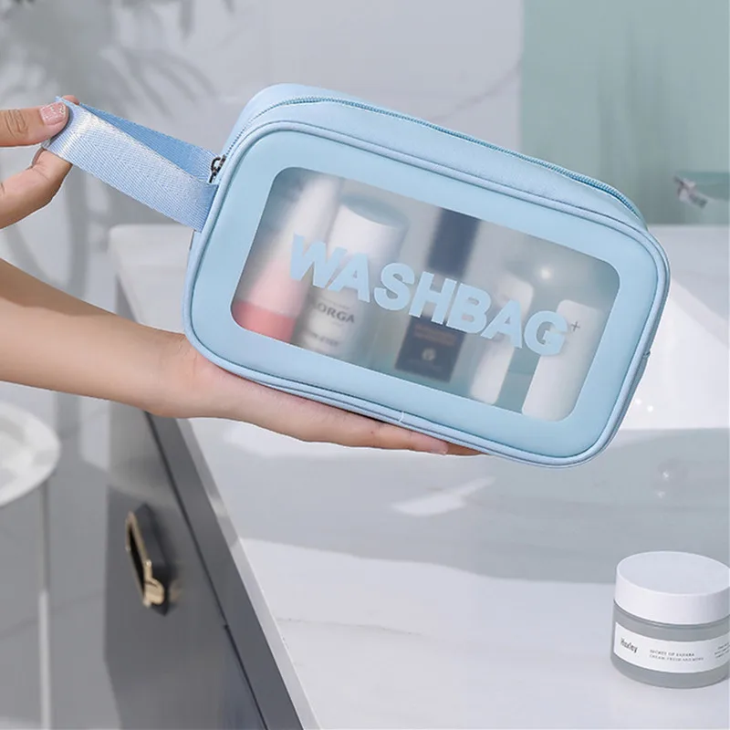 Portable Travel Wash Bag Female Transparent Waterproof Makeup Storage Pouch Large Capacity Cosmetic Organizer Beauty Women Case