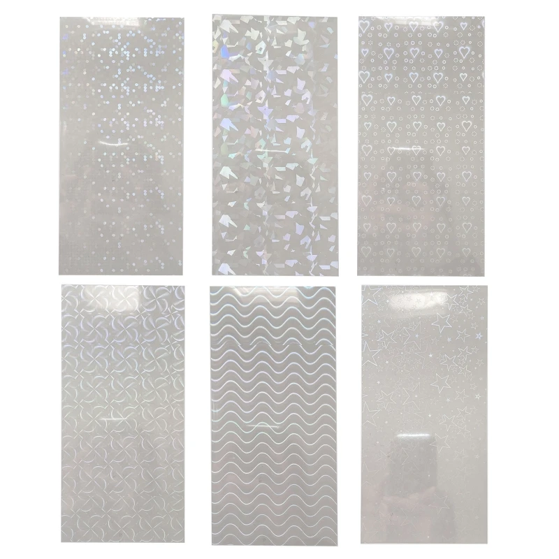 6 Styles Photo Glitter Film Sticker Goo Chuck Lamination Photo Album Star Chaser Diy Transparent Sticker Phone Stickers