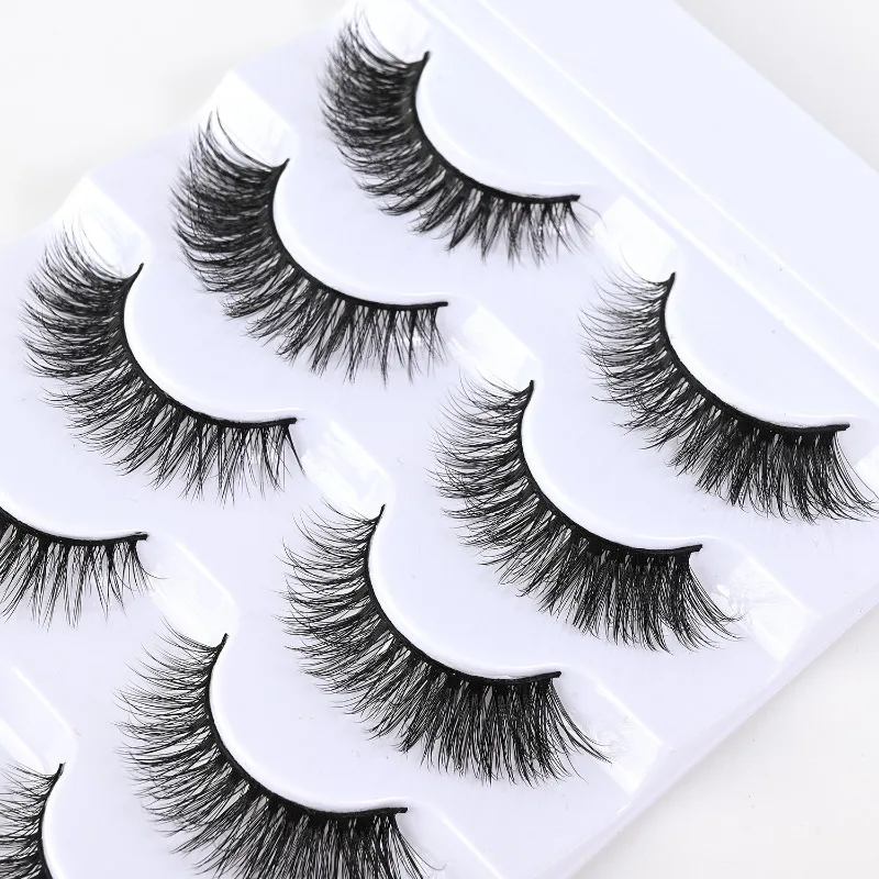 5 Pairs of Eyelashes Europe and The United States Natural Multi-layered Hard Stem False Eyelashes Three-dimensional Curling