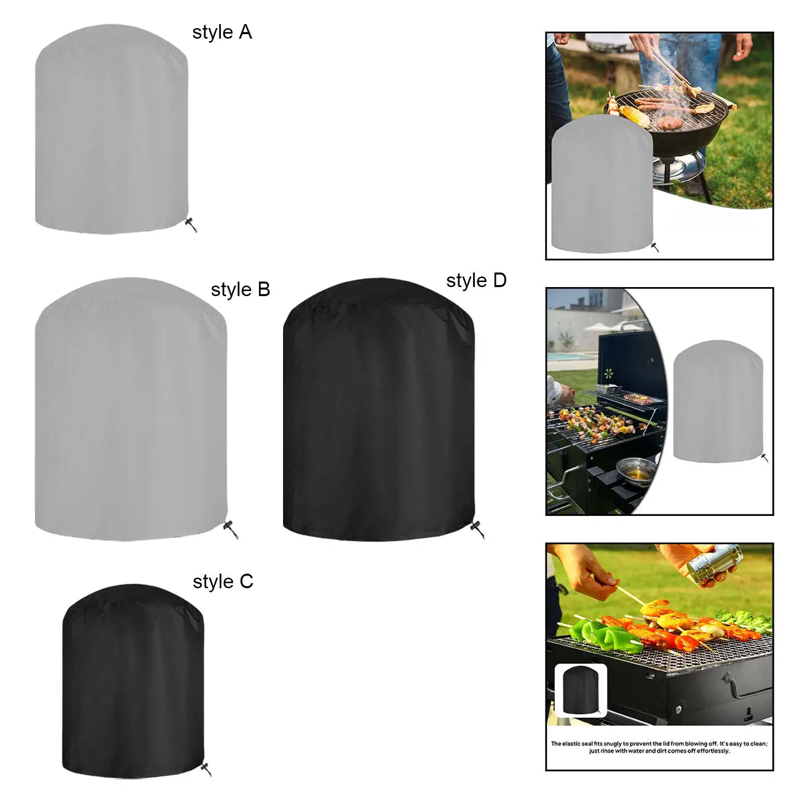 Barbecue Cover Round BBQ Grill Cover Outdoor Accessory BBQ Round Grill Cover