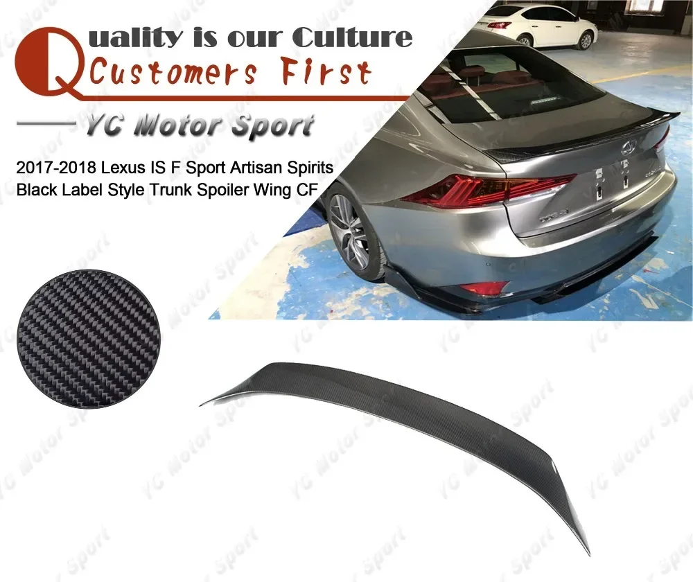 Car Accessories Carbon Fiber ASBL Style Rear Spoiler Fit For 2013-2019 Lexus IS F Sport Trunk Spoiler Wing