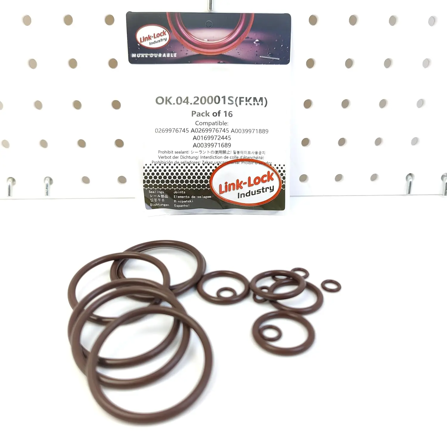 LINK-LOCK 16PCS FKM Viton O-RING Kit  A0269976745 A0039971889 A0169972445 A0039971689 of Coolant pipe For MERCEDES-BENZ-W212 W20