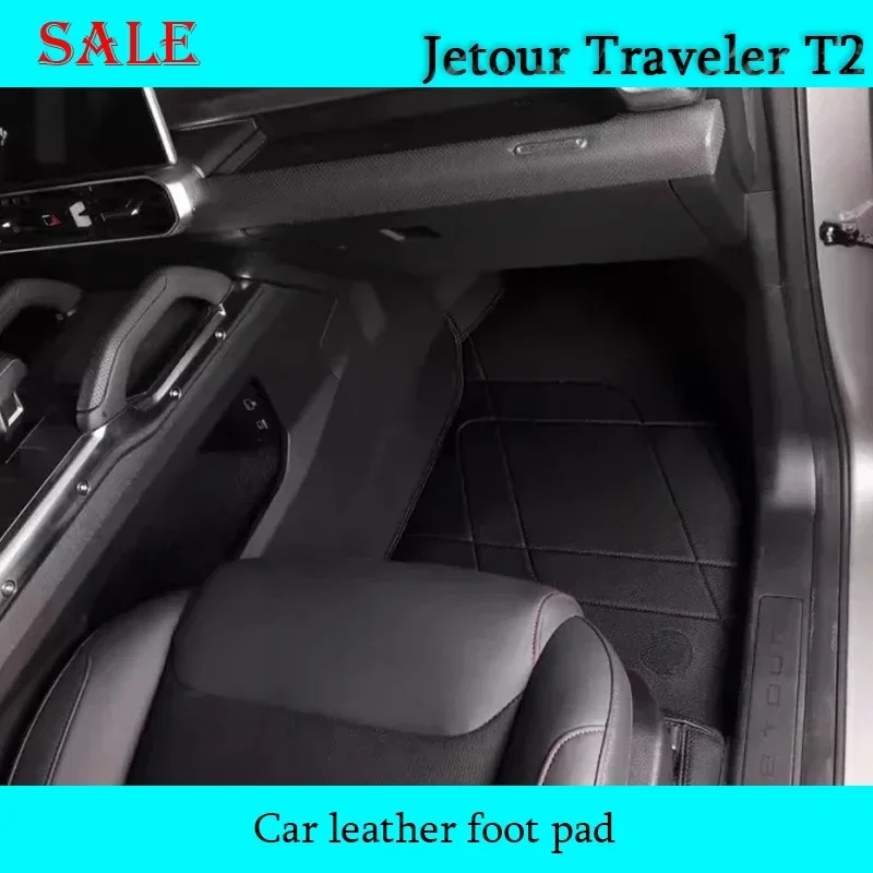 Fit for JETOUR Traveler T2 2023-2024 Car Full Set of Soft Foot Mat Single-layer Leathers Foot Mat Car Interior Decoration Parts