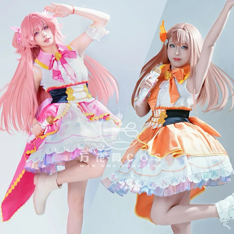 HANASATO MINORI Cosplay-Kostüm für Halloween, Weihnachts-Rollenspielparty, komplettes Set, PJSK Größe S-XL Neues Kleid Airi