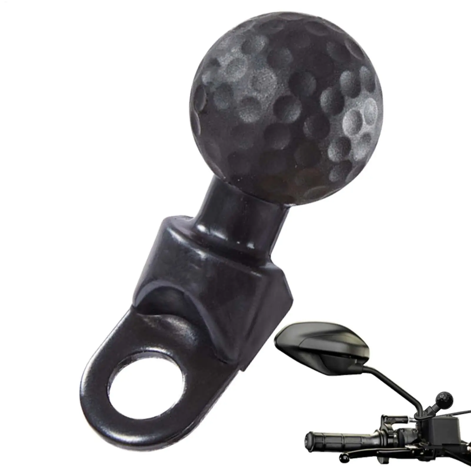 Angled Bolt Head Ram Mount Support Base with 1 Inch 25mm Ball Adapter for Motocycle Rearview Mirror Bracket