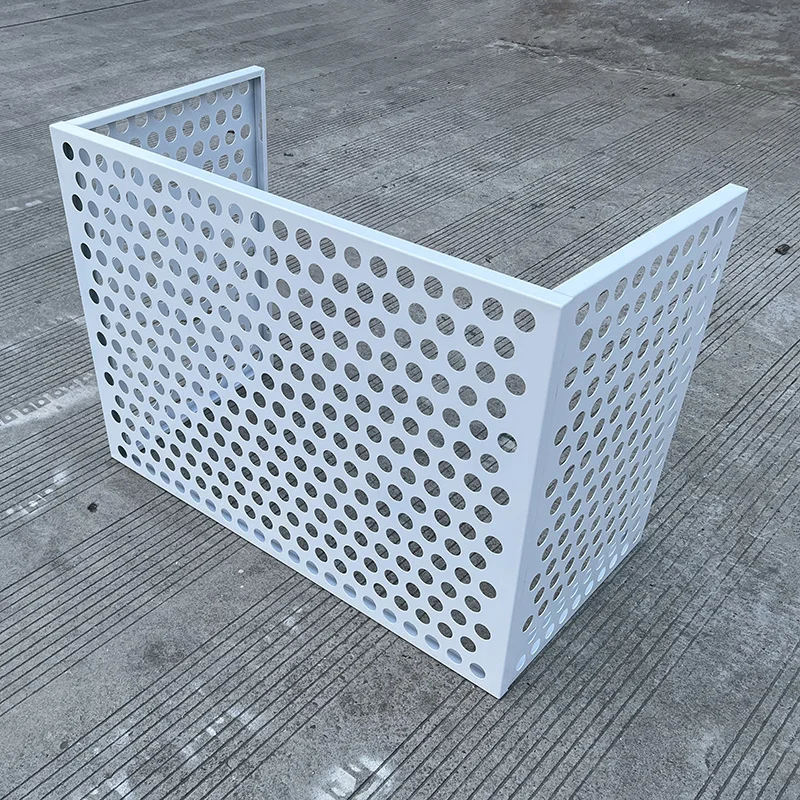 

Aluminum alloy air conditioner outer cover, perforated aluminum veneer air conditioner cover on outer wall