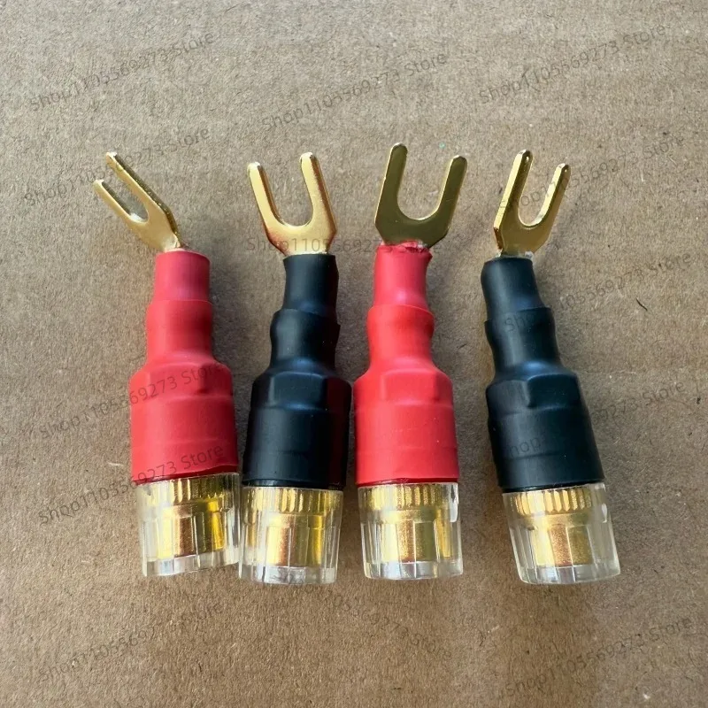 Pure Copper Gold-plated Antique Power Amplifier Speaker Adapter Terminal Y Plug Banana Seat for Mclntosh for Spring Action