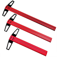 TS Imperial 12 to 30 Inch Aluminum Alloy Precision Woodworking Scriber Positioning Marking T Ruler 1/16 Inch Per Hole