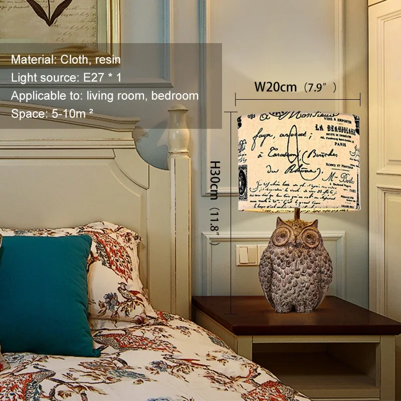 TINNY Nordic ModernTable Lamp American Retro LED Bedroom Bedside Lamp Personalized And Creative  Decorative Homestay Desk Light