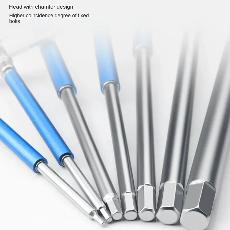 T-shaped Sliding Rod Hexagonal Wrench Set with Hexagonal Star Screwdriver and Extended Hexagonal Wrench