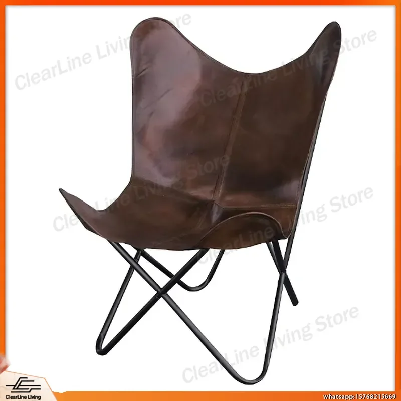 Cadeira de Lounge Moderna em Couro para Sala de Estar, Quarto, Escritório, Hotel, Sofá Ergonômico com Encosto Ajustável