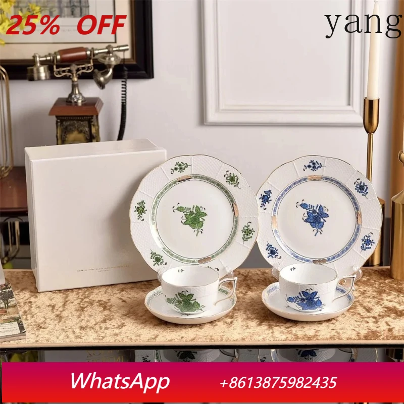 

Light Luxury Vintage Coffee Cup And Saucer Plate Gold Exquisite Tea Cup Set Kitchen Accessories Home Tableware Plate Gift