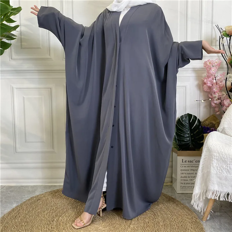 Fashion Chiffon Abaya Kimono Dubai Muslim Cardigan Abayas Women Casual Robe female Islam Clothes With Belt