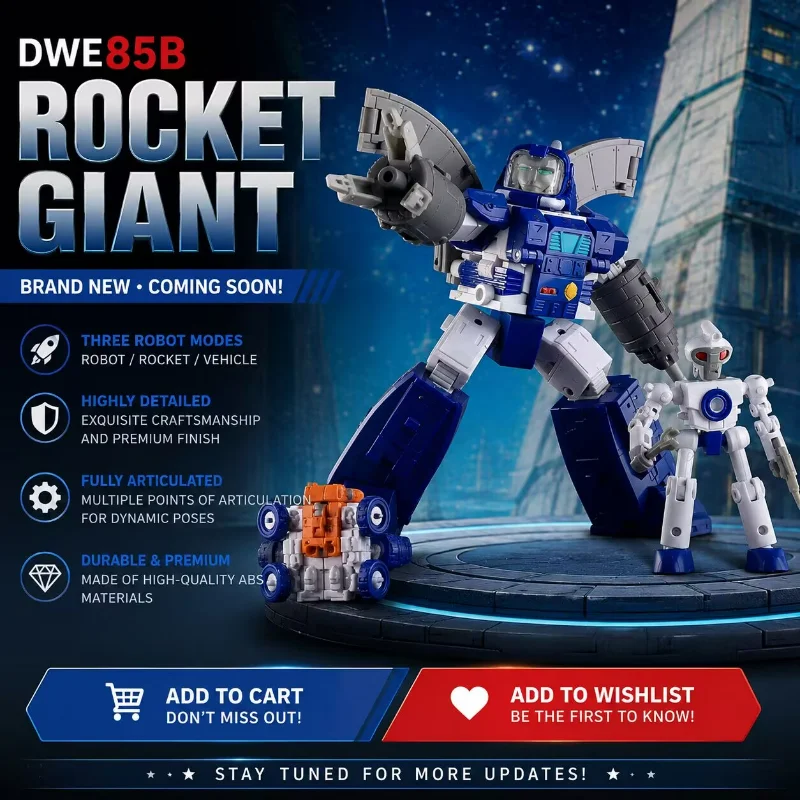 

[IN STOCK SOON]DWE58B Blue Little Power King Kong Guard Mecha Minimal Scale Transformation Toy Collection Giftv