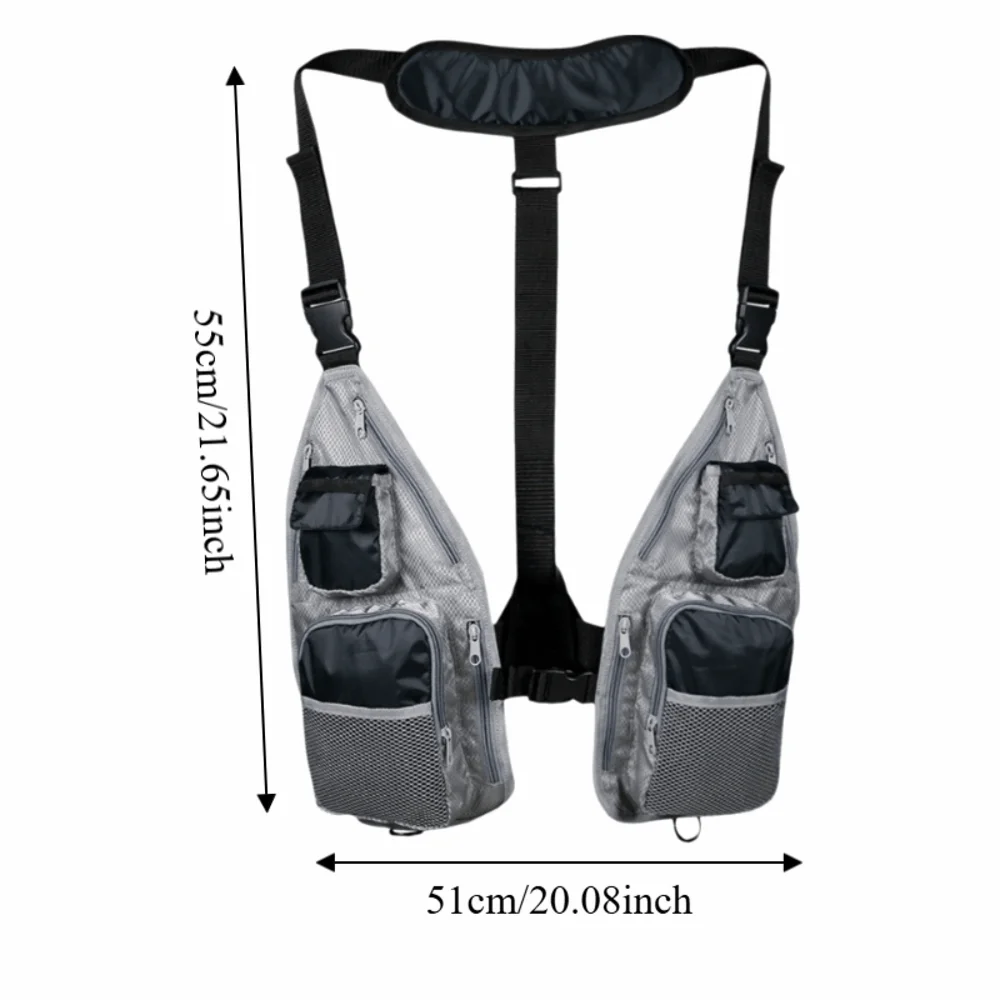 Durable Quick Dry Fishing Vest Multiple Pockets Lightweight Fishing Waistcoat Adjustable Breathable Fly Fishing Vest Boating view 6
