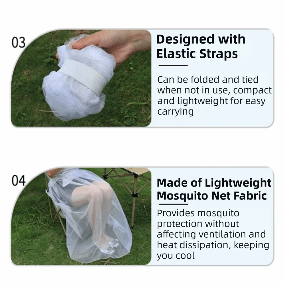 Bee Repellent Women's Net Dress White Anti-Bug Net Women's Half Skirt Polyester Portable Mosquito Repellent Cover