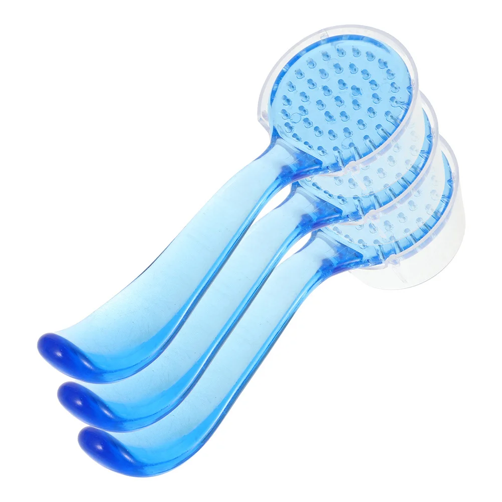 Cepillo Facial de cuerno de cabra, herramienta de limpieza Facial de cerdas suaves, exfoliante profundo de poros, cuidado de la piel, rutina, fregado suave para viajes, 3 uds.