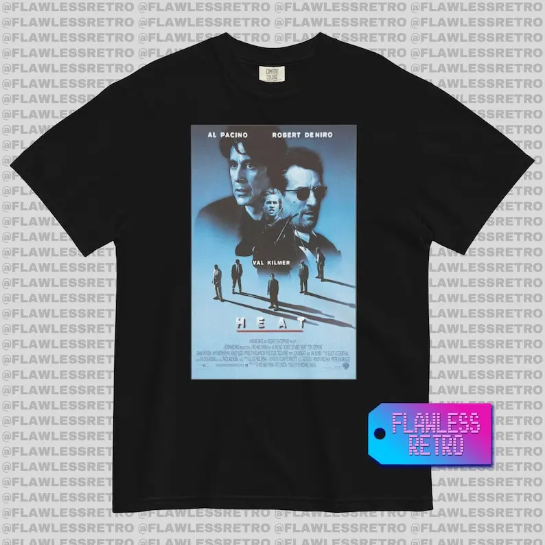 

HEAT Retro Movie Poster T shirt Vintage Tees Retro Vintage Vintage Movie Poster T Shirt Retro Movie Poster