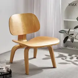 Modern Plywood Simple Leisure Chair Armchair Wood Legs Natural Living Room Japanese Chair Accent Chairs Home Furniture