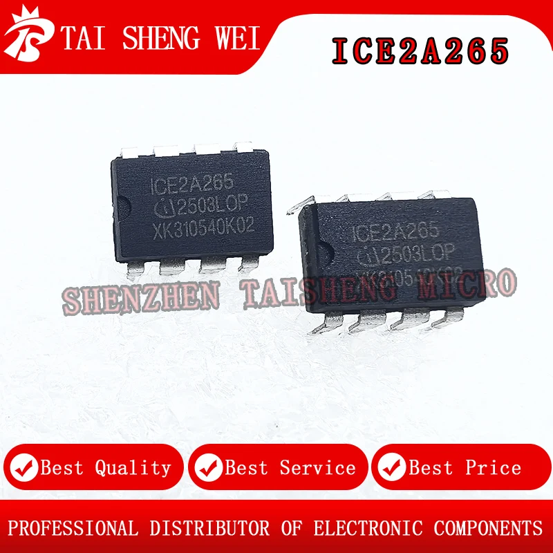10PCS brand new ICE2A265 AC/DC converter ICE2A165 2A265 2A165 power chip through hole DIP-8