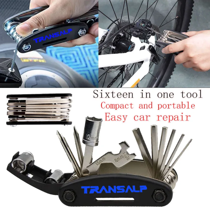 

For HONDA TRANSALP 600 650 700 XLV XL750 TRANSALP Accessories Motorcycle Multifunction Tool Repair 16 functions Screwdriver Set