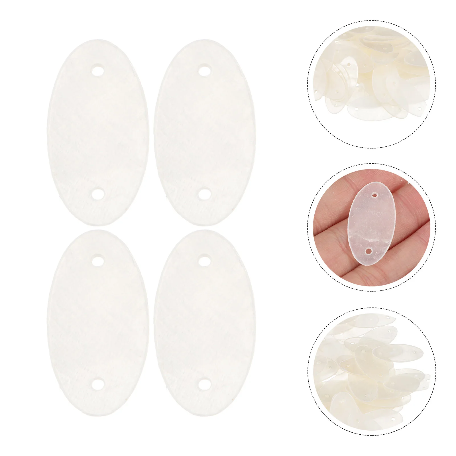 100개 천연 조개 조각 타원형 바다 조개 DIY 윈드 차임 도어 커튼 보석 제작 공예 장식 타원형 조개