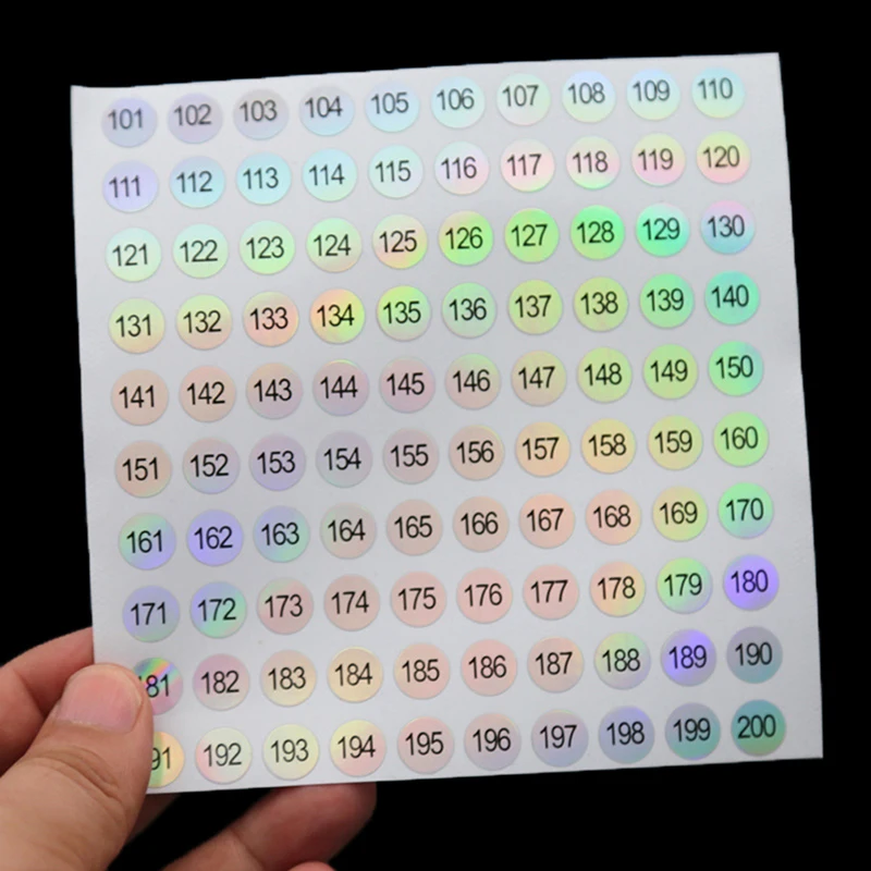 1-1000 Self-adhesive Number Sticker Nail Polish Tableware Scrapbooking DIY Craft Digital Label Stickers Waterproof Digital Label
