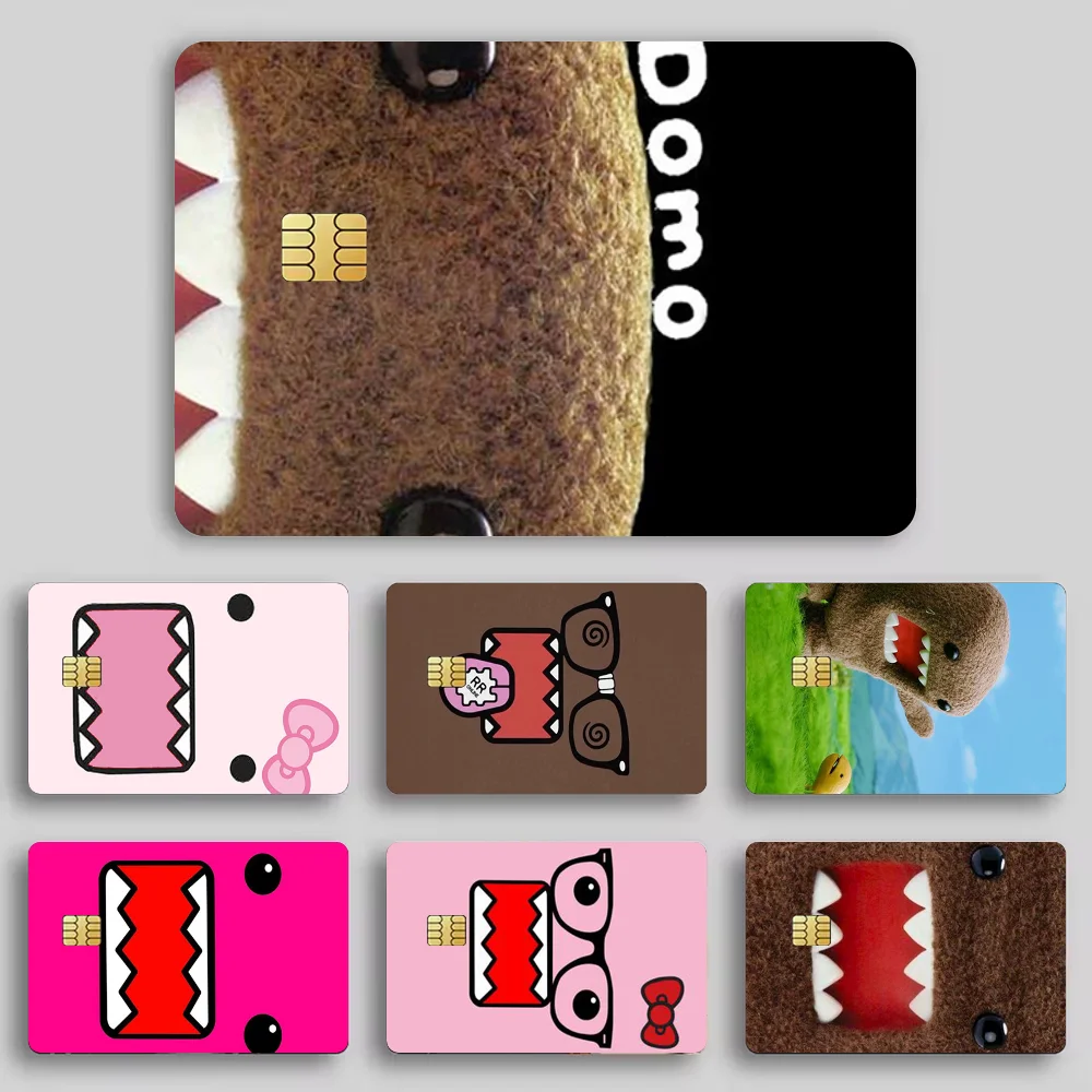 Cute Domo-kun  Stickers Cartoon Decorative Small Waterproof Chip 4PCS Card Sticker New Anti-Scratch