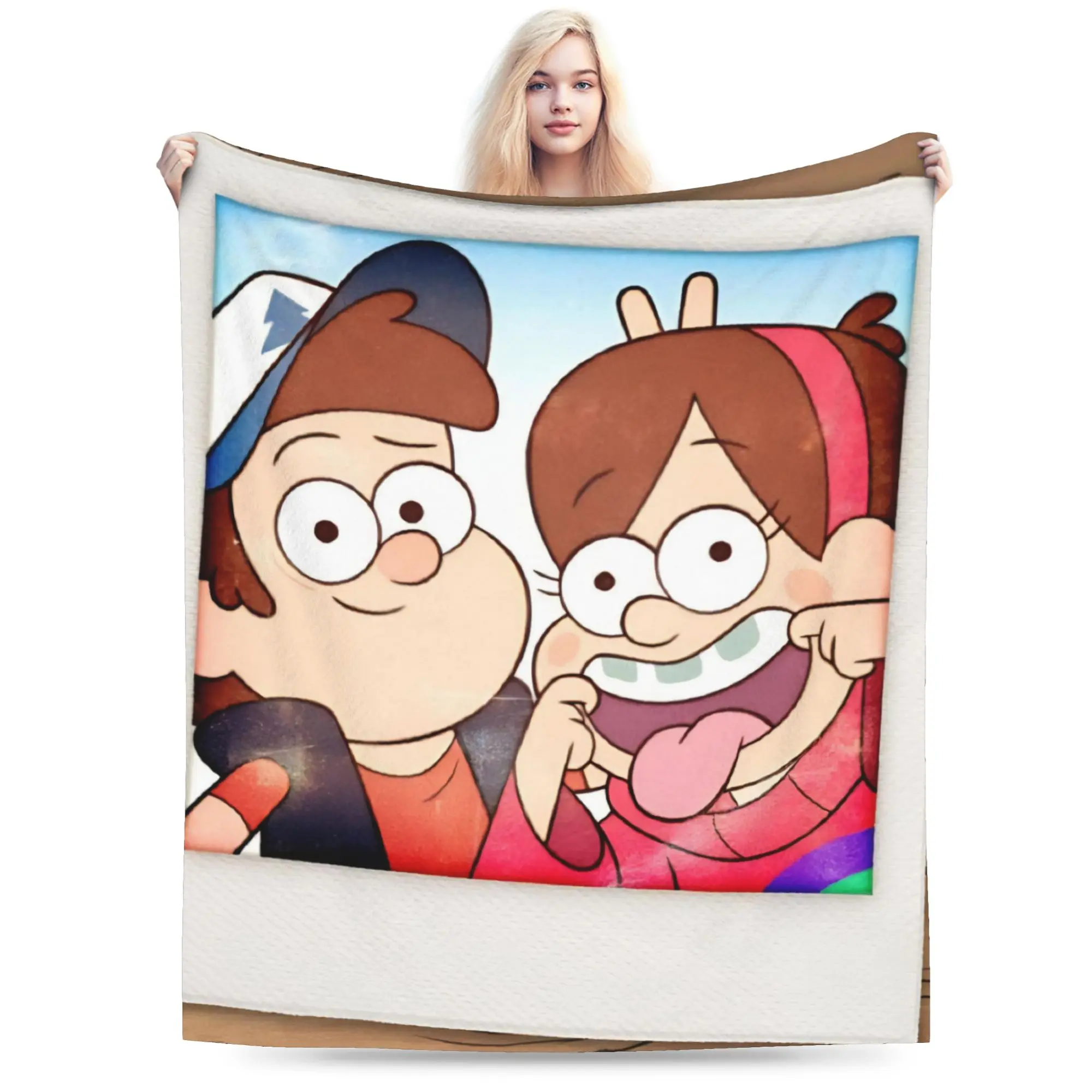Super Soft G-Gravity Falls Throw Blanket Premium Fleece Flannel Lightweight  Bed Blanket Cozy Fluffy Blankets All Season Use