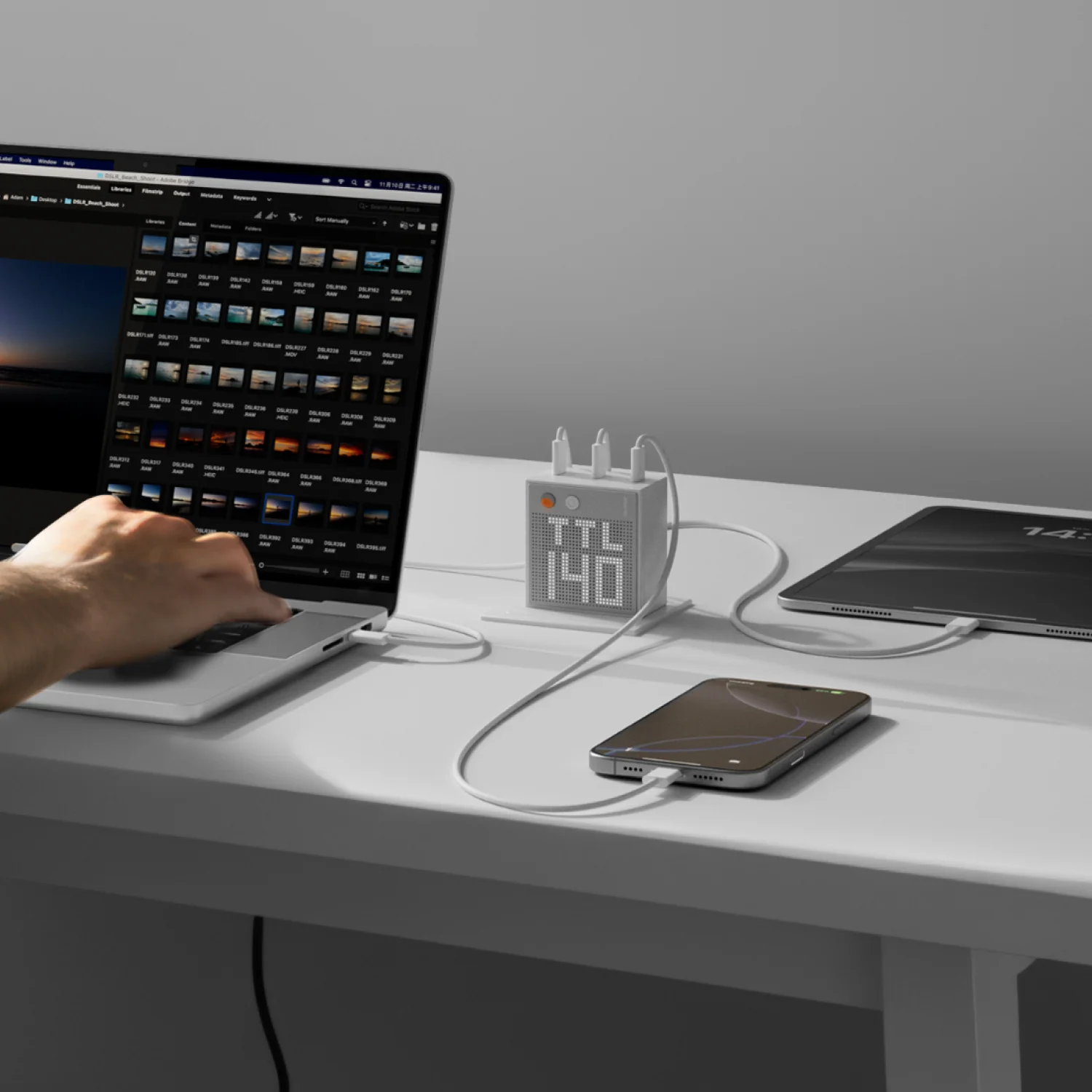 SHARGE 140W GaN 충전기 USB-C 충전기 QC4.0 PD3.1 퀵차지 3포트 맥북 노트북 태블릿 PD 고속 충전기 아이폰 16 15 Pro용