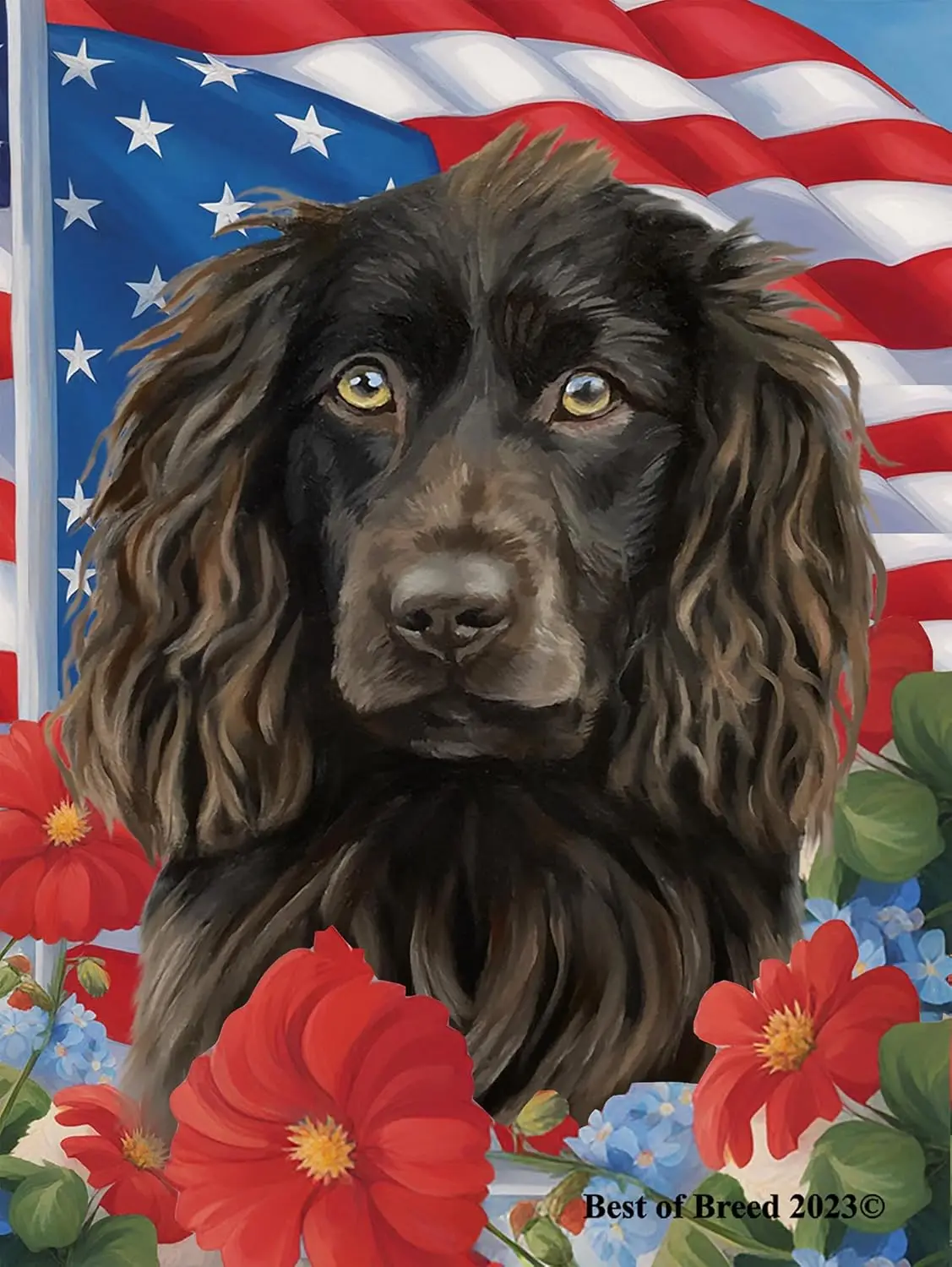 Boykin Spaniel - Best of Breed All-American Patriotic I Garden Flag