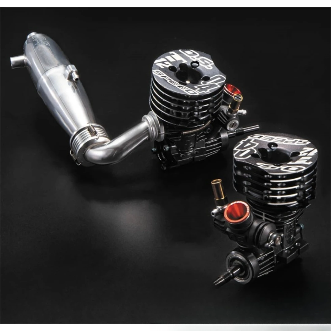 ชุดเครื่องยนต์ SPEED T1204 2.1 ซีซี 12 คลาส แรงบิดสูง ขนาด 1/10 พร้อมท่อไอเสียด้านหลัง ชุดท่อไอเสีย TT01 รุ่นโลหะ ของเล่นจำลองเครื่องยนต์