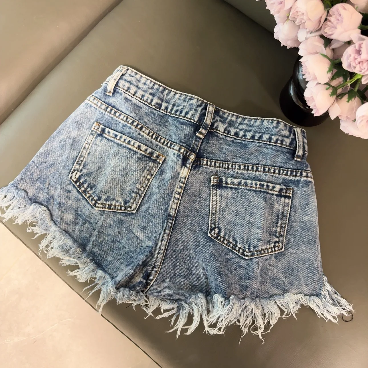 Y2k Shorts Spice Girls Retro Sexy Rough Edge High Waist Hips Ripped Denim Shorts Women Autumn New European and American