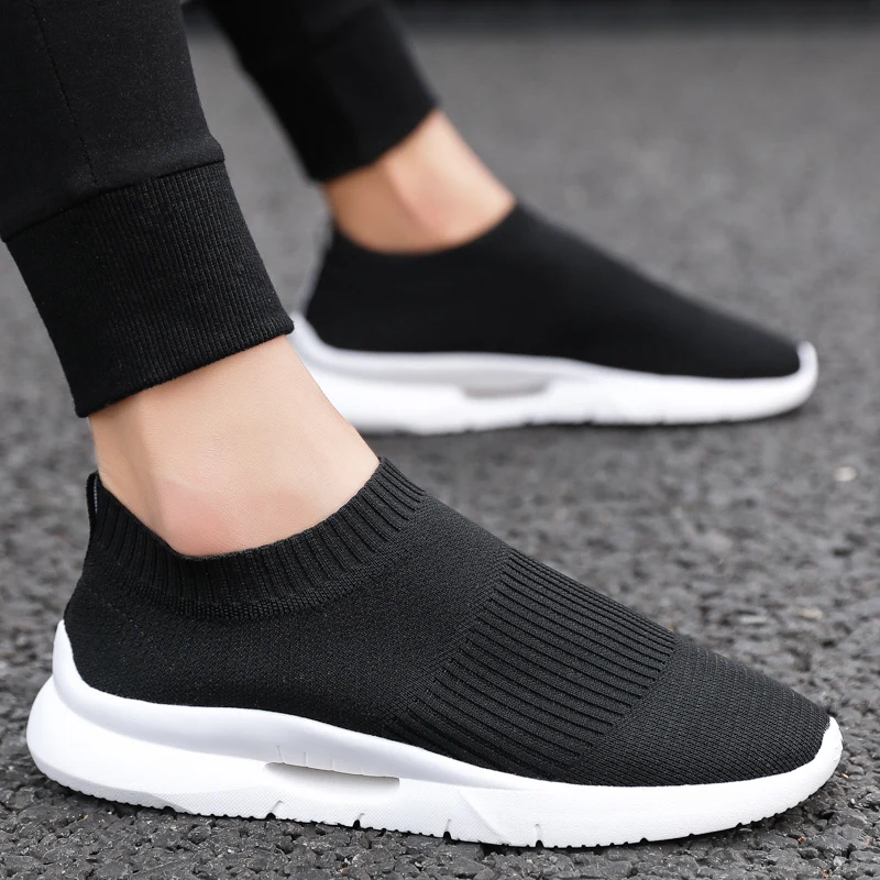 Men's leisure Sneakers 2024 New Summer Socks Shoes Man Mesh fashion Running Shoes Casual Sneaker comfor Versatilet Non leather