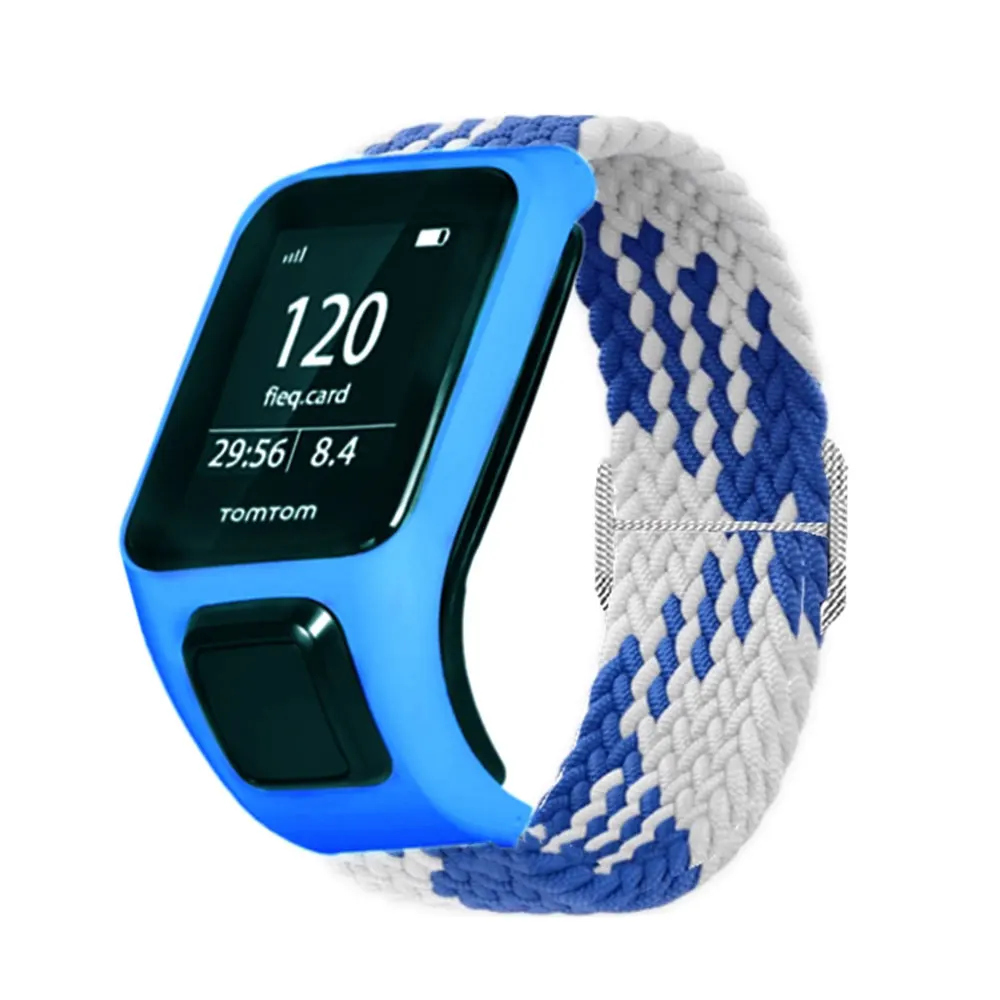 Correa de nailon para reloj TomTom Runner 2 3 Spark Adventurer, pulsera deportiva de repuesto transpirable para aventurero/Golfer 2/Spark3 Music