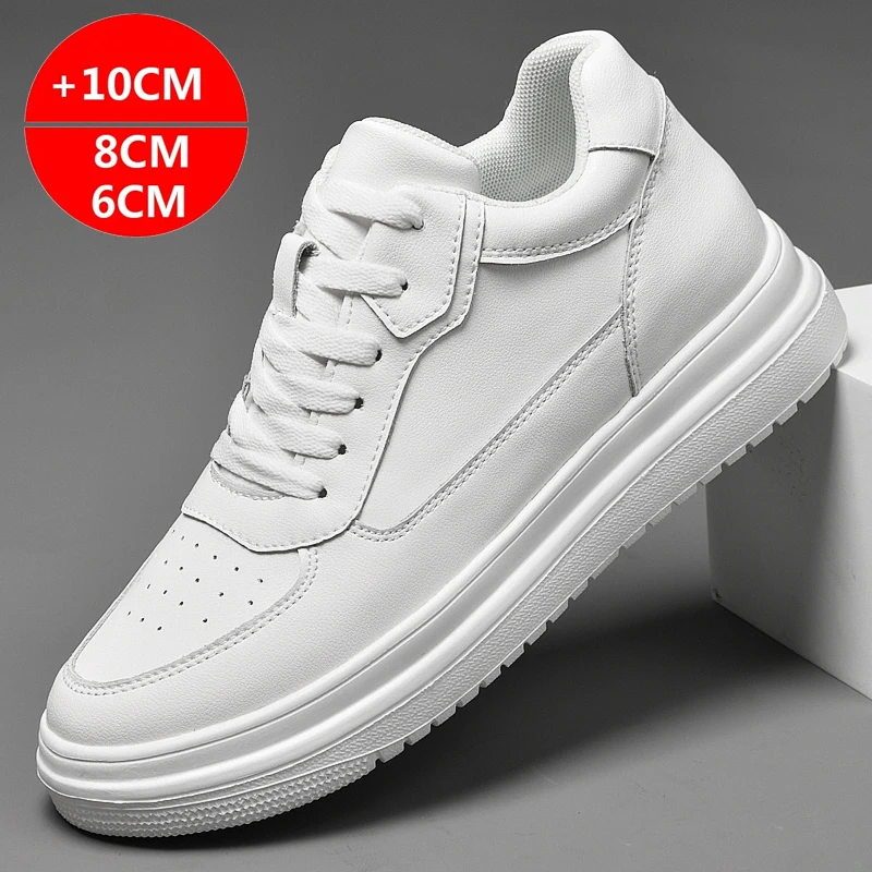 

Genuine Leather Height Increasing Elevator Shoes Height Increase Shoes Men Height Insole 6CM 8CM Men Sneakers Sport Casual Shoes