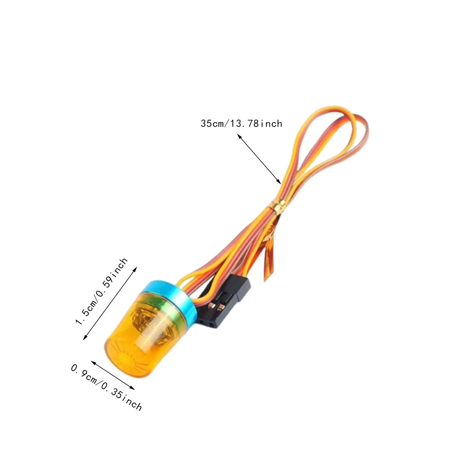 RC Car Warning Light DIY Accessory Replace Part Warning Lamp 9mm Diameter Flashing Lamp for Tamiya 1:14 Trucks Vehicles RC Car