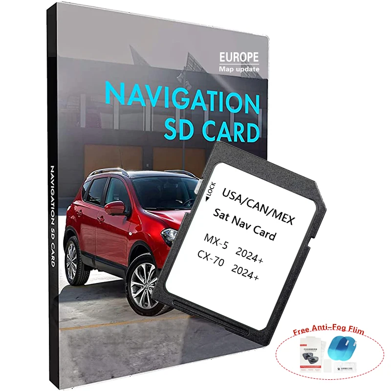 16GB GPS Memory Card Upgrade USA / Canada / Mexico maps for Mazda CX70 MX5 Vehicle 2024 SAT NAV Software Connect1 System