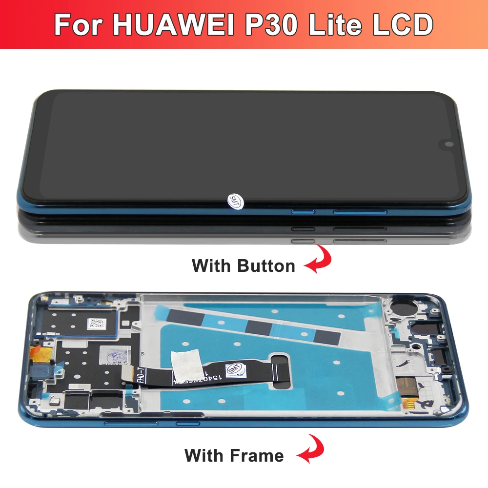 NEW Screen For HUAWEI P30 Lite Display Replacement, for ORIG LCD Touch Screen Assembly For HUAWEI P30 Lite Nova 4e MAR-LX1A LX2