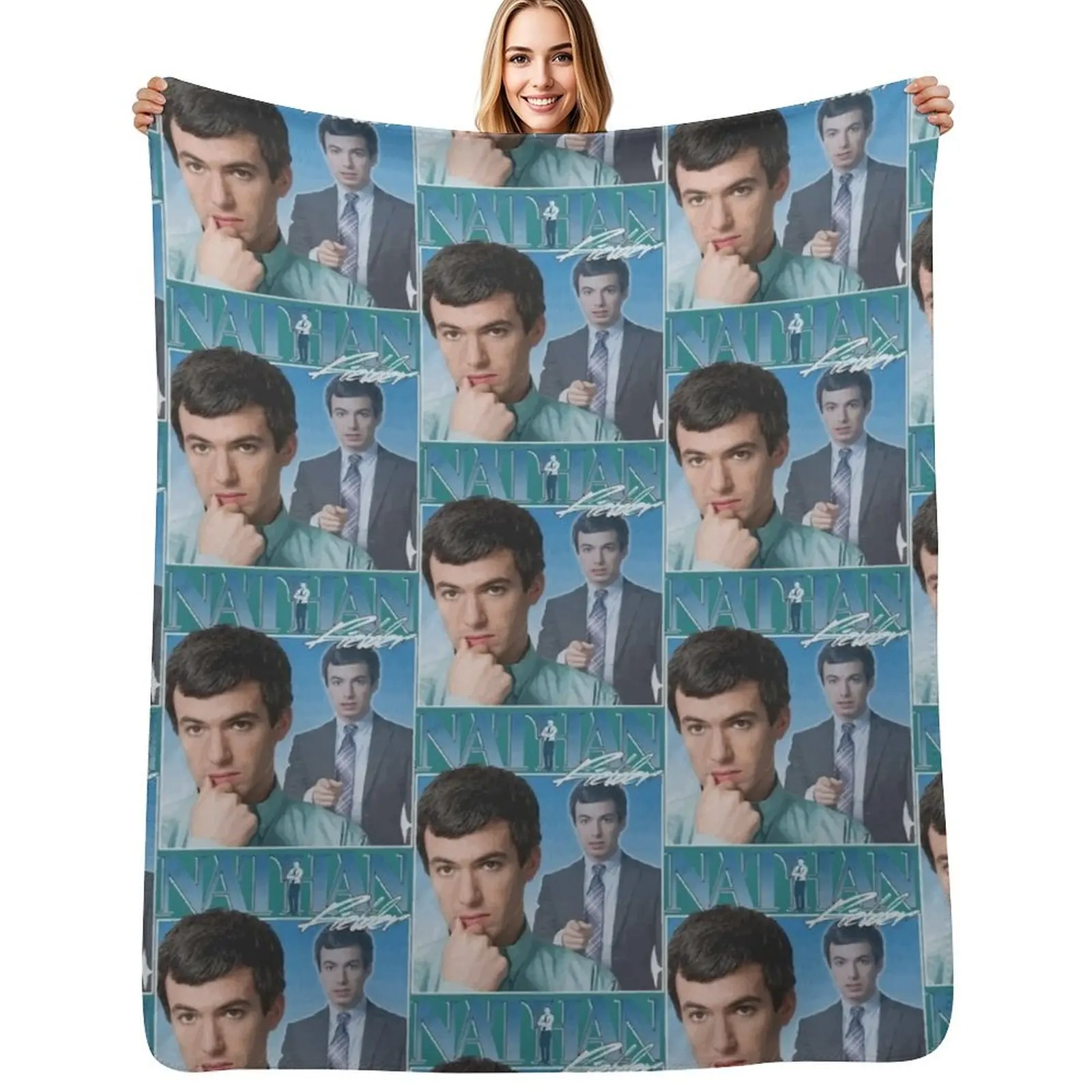 

Nathan Fielder, 90_s, Vintage Throw Blanket bed plaid Fashion Sofas warm for winter manga Blankets