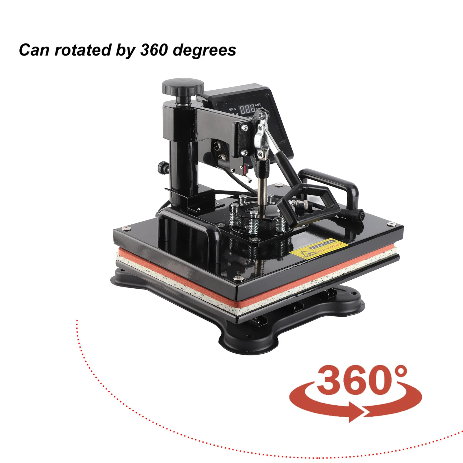 12x15In آلة الصحافة الحرارة المهنية التلقائي العد التنازلي زر أكثر أمانا دائم تي شيرت أكياس الملابس آلة نقل الحرارة
