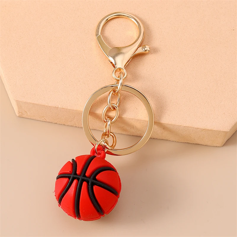 Niedliche 3D-Sport-Basketball-Schlüsselanhänger für Autoschlüssel, Souvenir-Geschenke für Frauen und Männer, Handtaschen-Schlüsselringe, DIY-Schmuck-Dekoration – Detail 3